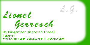 lionel gerresch business card